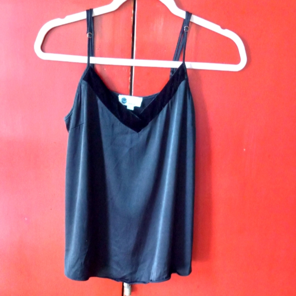 FLOREAT by Anthropologie Black Camisole Top